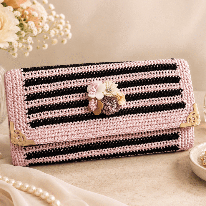 Blush Noir Handmade Crochet Clutch