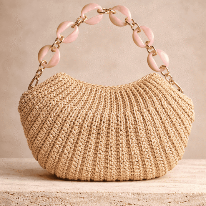 Luna Pearl Handmade Crochet Shoulder Bag