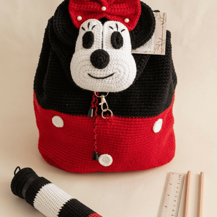 Mickey Mouse Crochet School Bag Set