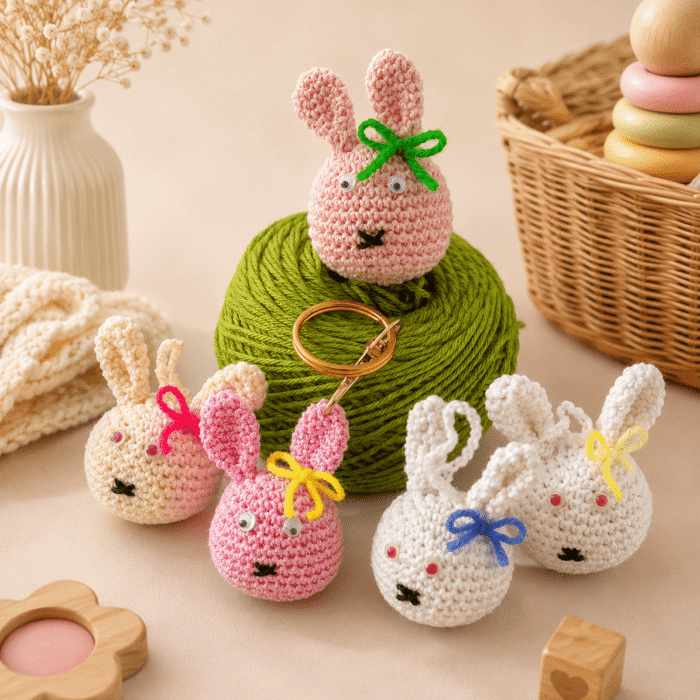Bunny Buddies Handmade Crochet Set